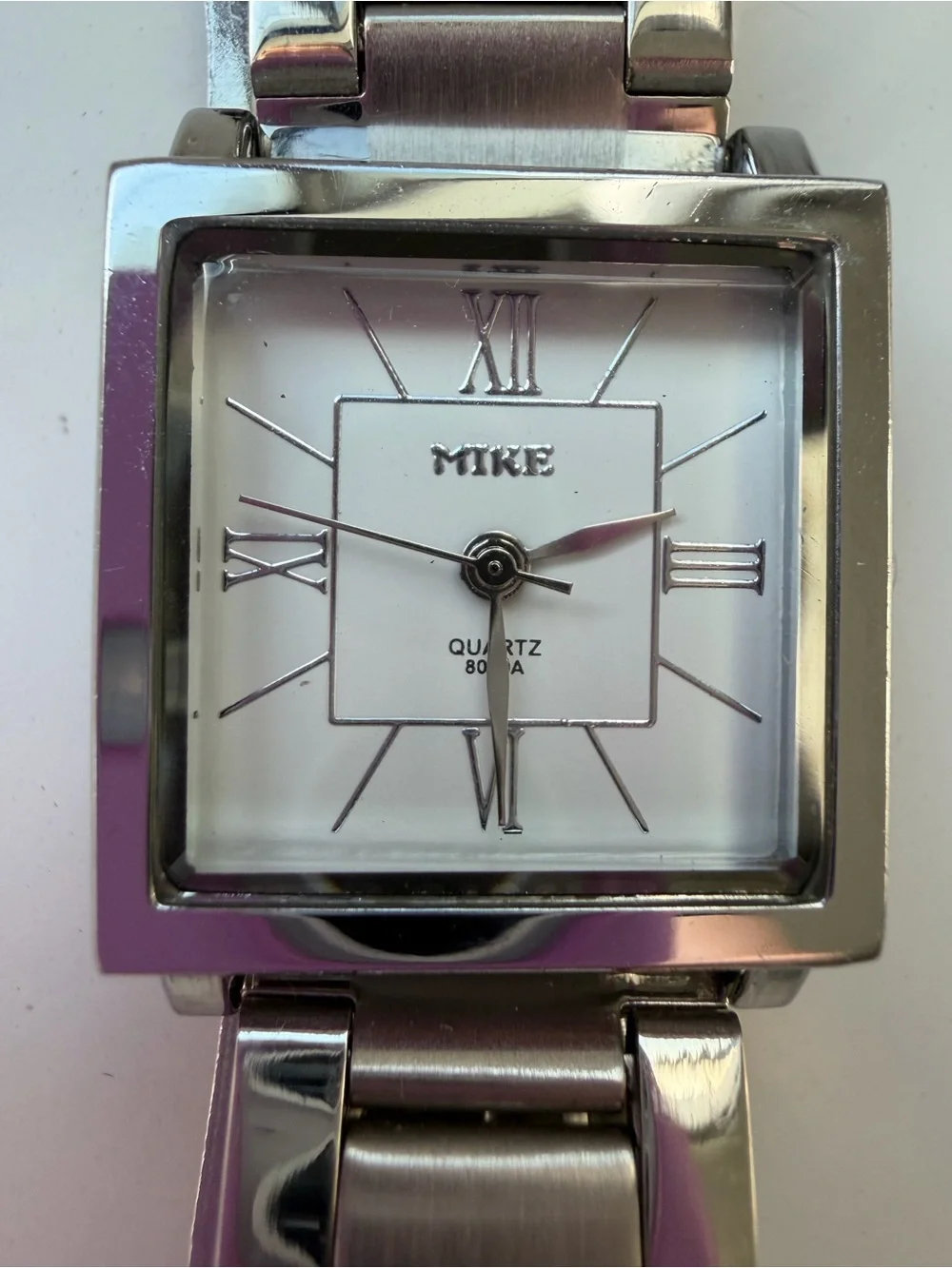 Mike women’s silver tone quartz watch/ water resistant/ working/ new battery